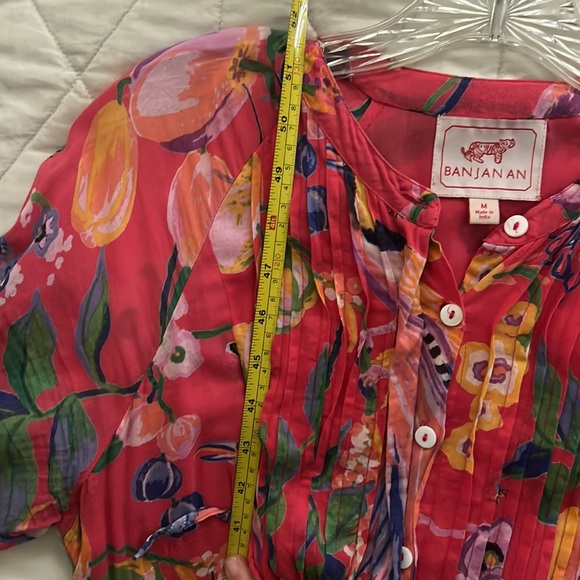 Banjanan Voile Bazaar Azalea Floral Midi Dress Medium - Picture 14 of 16